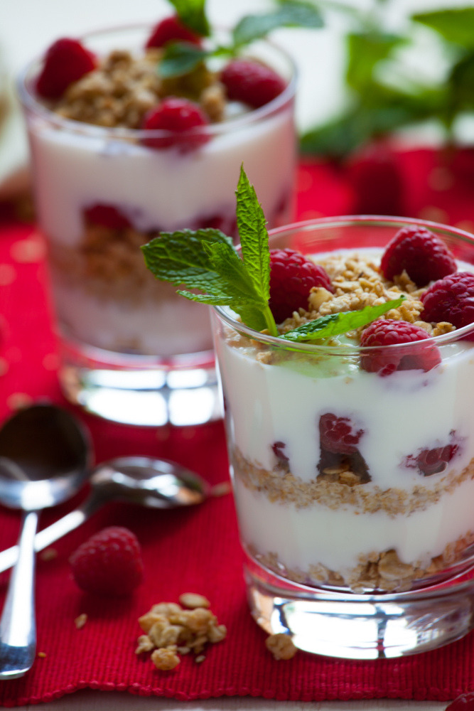 Muesli with Yogurt & Raspberries