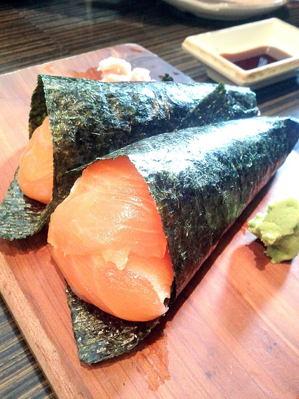 Salmon Cone at Sushi Garden