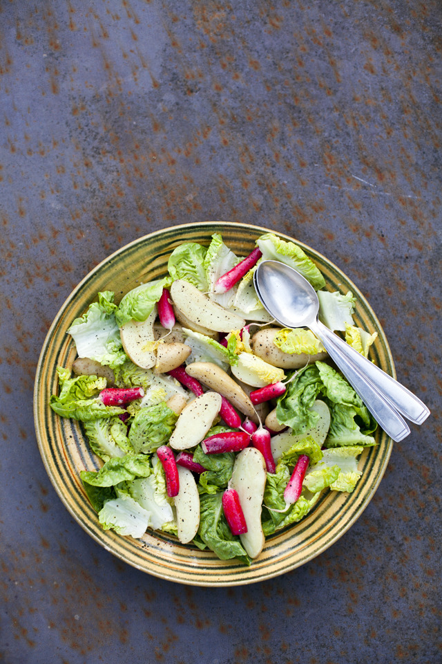 Warm Potato and Radish Salad with a French Dressing