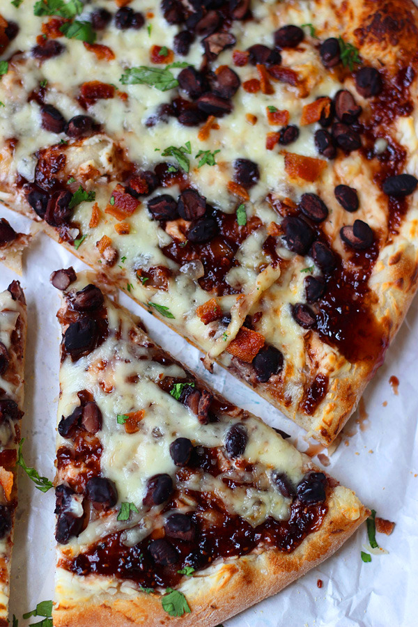 Chipotle, Raspberry and Black Bean Pizza
