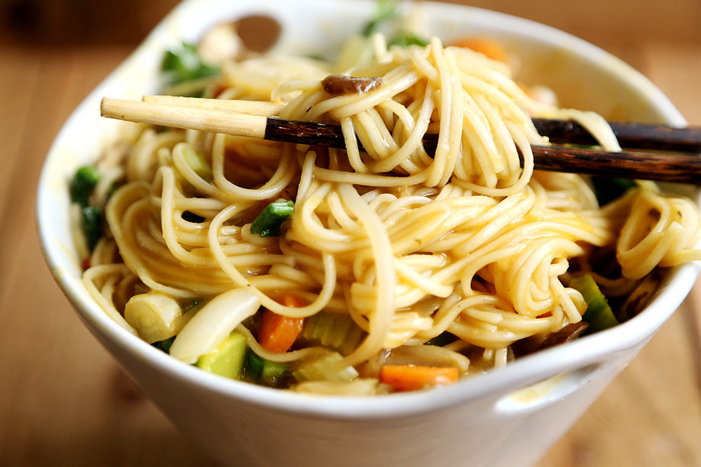 Miso Vegetable Whole Wheat Noodle Soup