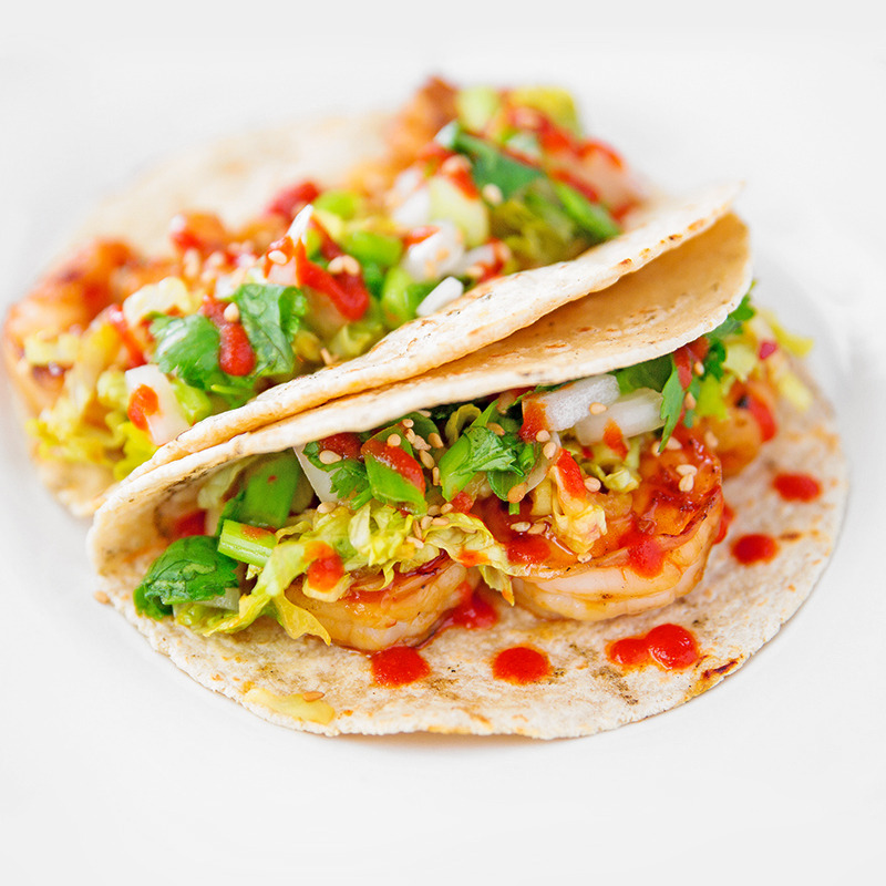 Spicy Korean Bbq Shrimp Tacos