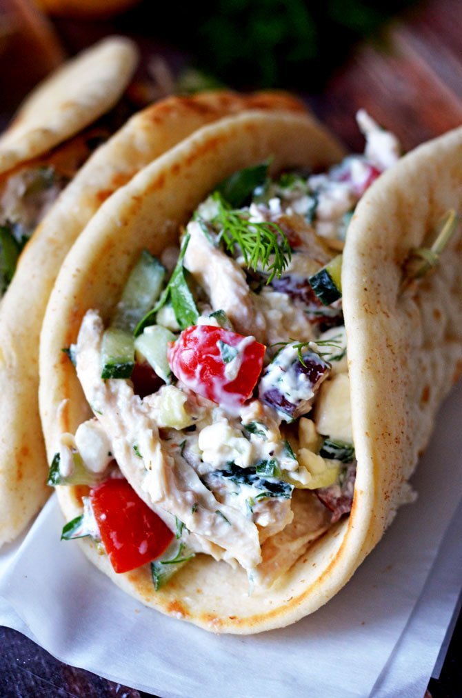 Easy Greek Tzatziki Chicken Salad